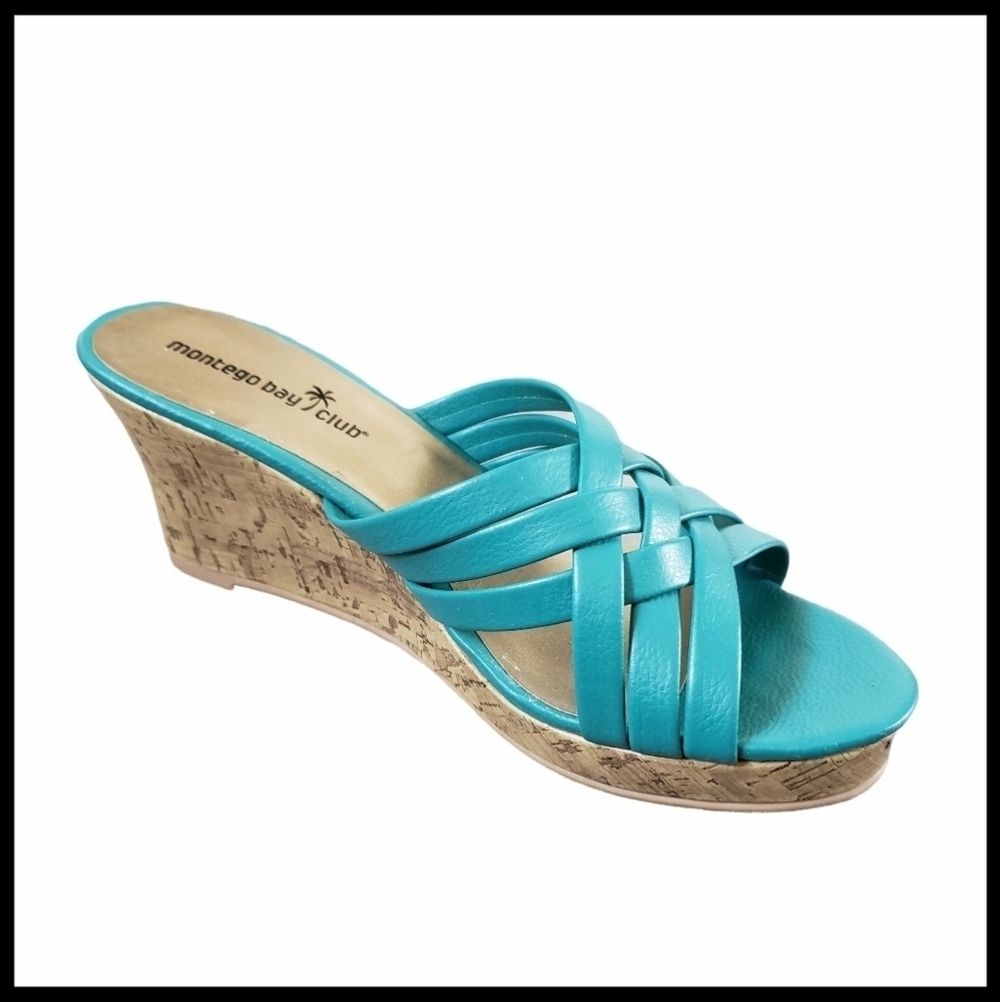 Montego Bay Club NWT Strappy Platform Wedge Sandal